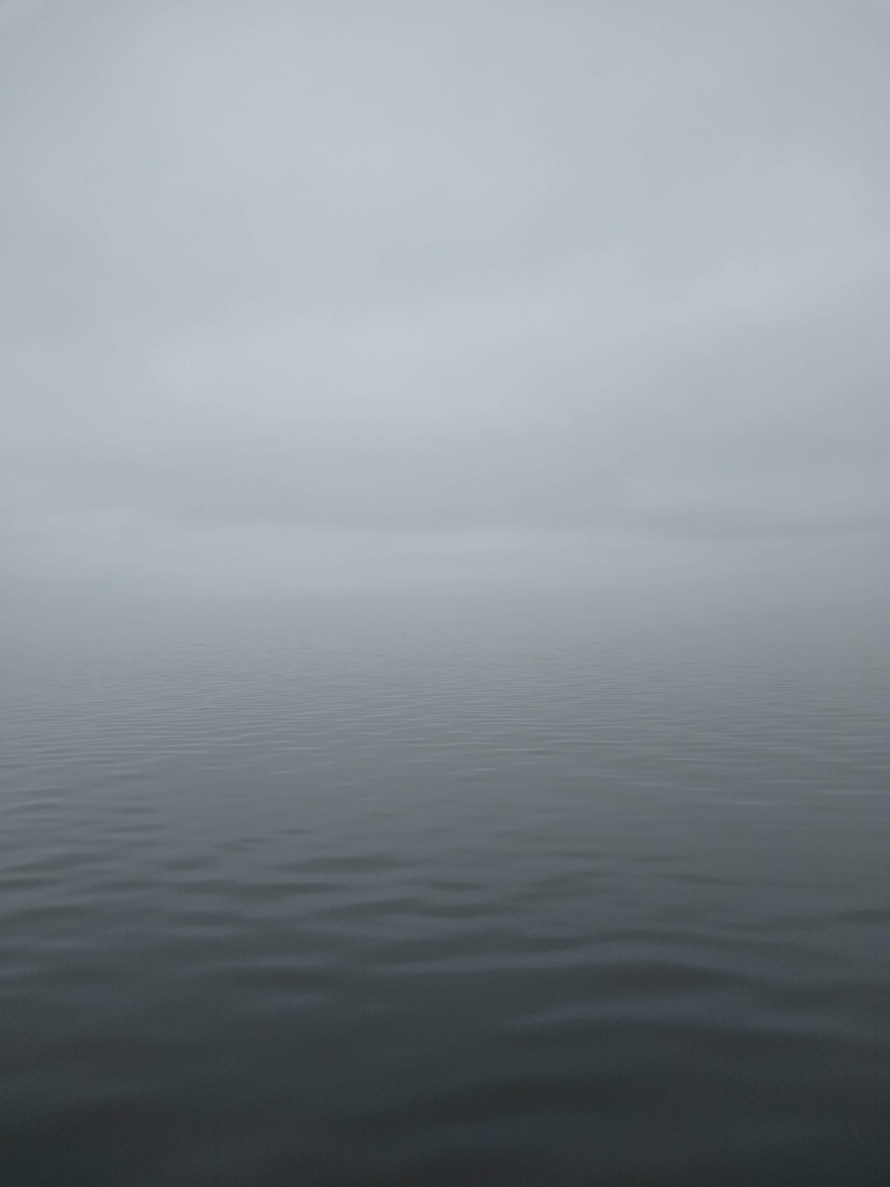 Lake Pontchatrain on a calm, cloudy morning
